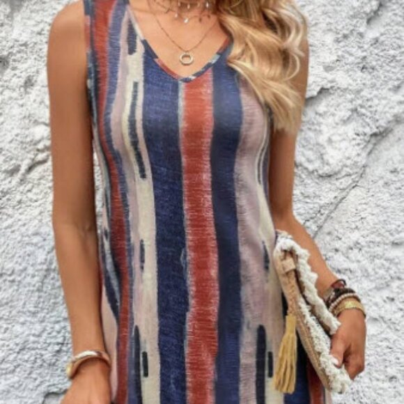 SHEIN Dresses & Skirts - SHEIN LUNE Colorblock Print Tank Dress